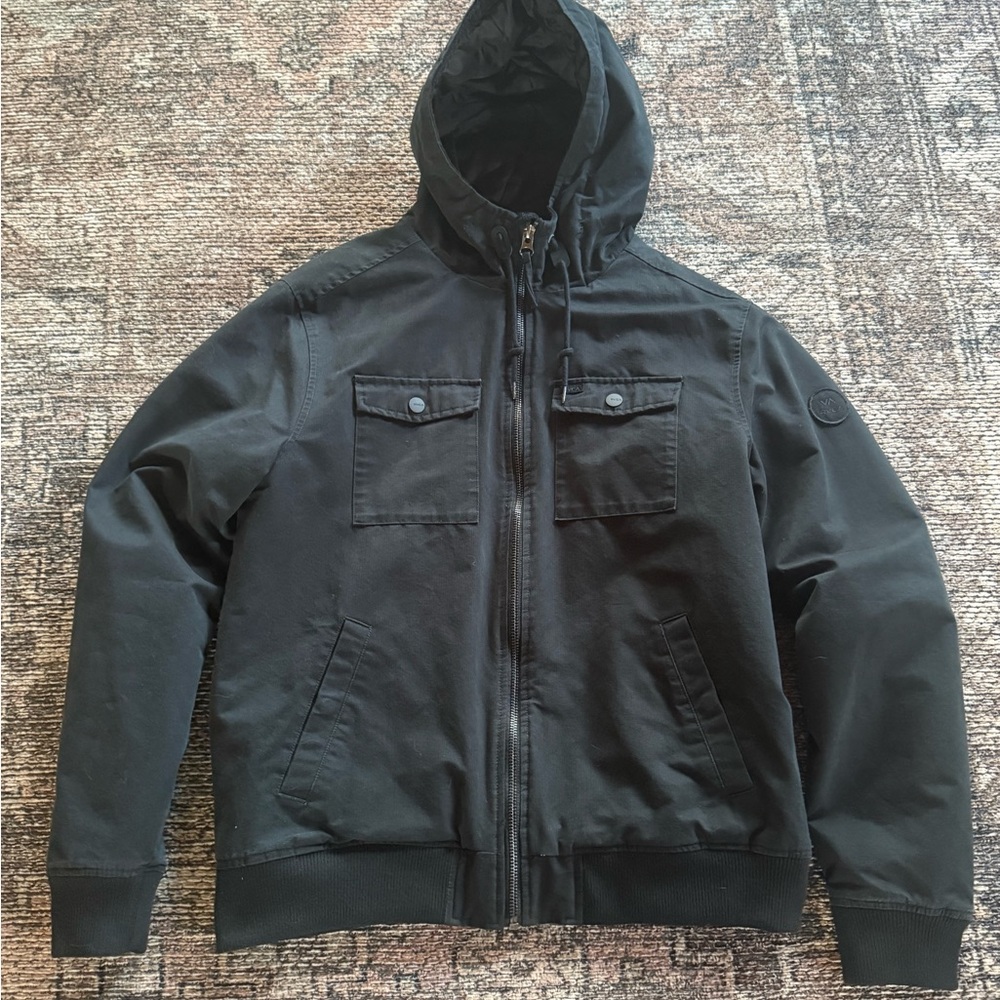 RVCA Black Jacket with Hood